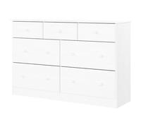Eleganz Alta Commode en pin massif Blanc 112 x 35 x 73 cm Meuble de salon durable en bois de pin pour salon élégant Rangement pratique
