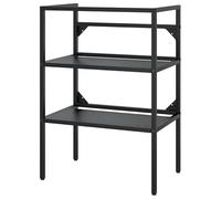 Eleganz Armature de lavabo, noir, 59 x 38 x 83 cm, en fer revêtu par pulvérisation, stable et moderne, pour toilettes d'invités et salle de bain d'invités