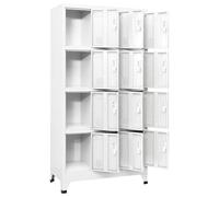 Eleganz Armoire à casiers verrouillables en acier avec 12 compartiments (90 x 45 x 180 cm), ensemble de meubles de salon pour l'ordre et l'espace de rangement, durable et peu encombrante