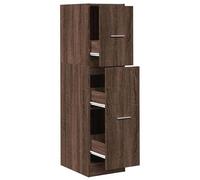 Eleganz Armoire à pharmacie marron aspect chêne 30 x 41 x 118 cm - Ensemble de meubles de salon en matériau dérivé du bois élégant et peu encombrant pour les petits espaces
