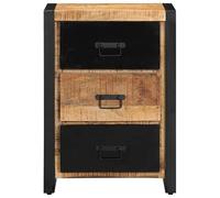 Eleganz Armoire à tiroirs, en bois massif rugueux, mangue, 50 x 35 x 70 cm, ensemble de meubles de salon pour plus d'ordre et d'espace de rangement, naturel et durable