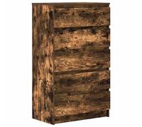Eleganz Armoire à tiroirs en chêne fumé 60 x 36 x 103 cm - Ensemble de salon en matériau dérivé du bois - Élégant et peu encombrant - Idéal pour les espaces de vie modernes
