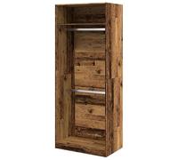 Eleganz Armoire aspect bois vieilli - 80 x 50 x 200 cm - En matériau dérivé du bois - Armoire murale moderne pour chambre à coucher et salon - Solution de rangement au design rustique