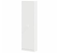 Eleganz Armoire blanche 55 x 25 x 189 cm en bois avec étagère - Armoire moderne pour chambre à coucher et salon - Solution de rangement pour vêtements et accessoires