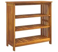 Eleganz Armoire de jardin avec étagère, marron, 90 x 40 x 90 cm, pour salon, balcon ou terrasse, étagère stable avec beaucoup d'espace de rangement, solution pratique pour mettre de l'ordre dans la