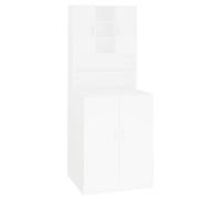 Eleganz Armoire de machine à laver blanche en bois - Armoire de rangement peu encombrante pour machines à laver - Solution stable et durable pour les petits ménages