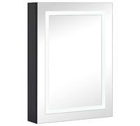 Eleganz Armoire de salle de bain à miroir à LED - 50 x 13 x 70 cm - Armoire moderne en MDF avec revêtement en résine de mélamine et verre - Peu encombrante et élégante pour petites salles de bain