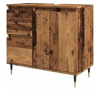 Eleganz Armoire de salle de bain, aspect bois vieilli, 65 x 33 x 60 cm, pour salle de bain, matériau à base de bois et fer, élégante et peu encombrante, ensemble de meubles pour petites pièces