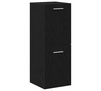 Eleganz Armoire de salle de bain avec porte, aspect chêne et noir, 30 x 30 x 80 cm, matériau dérivé du bois, peu encombrante et élégante, idéale pour les petites salles de bains, ensemble de meubles