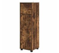 Eleganz Armoire de salle de bain, avec porte, en chêne fumé, moderne, pour ensembles de meubles de salle de bain, 30,5 x 30 x 101 cm, solution de rangement pour les petites salles de bains