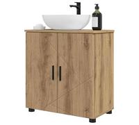 Eleganz Armoire de salle de bain avec rangement - Chêne artisanal - 61 x 35 x 64 cm - Matériau du bois et métal - Solution de rangement pour serviettes et produits de toilette - Ensemble de meubles de