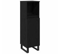 Eleganz Armoire de salle de bain, chêne noir, 30 x 30 x 100 cm, en bois transformé, simple, pour chambre à coucher et salon, peu encombrante et durable
