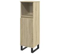 Eleganz Armoire de salle de bain, chêne Sonoma, 30 x 30 x 100 cm, en bois et fer, peu encombrante et durable, parfaite pour les petites salles de bains, ensemble de meubles de salle de bain