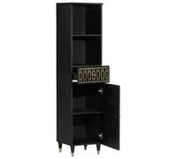 Eleganz Armoire de salle de bain en bois massif de mangue avec finition noire - Ensemble de meubles de salle de bain modernes pour un design élégant et une qualité durable