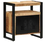 Eleganz Armoire de salle de bain en bois massif mangue - 55 x 35 x 60 cm - Meuble de salle de bain élégant et stable pour mettre de l'ordre dans la salle de bain - Design naturel