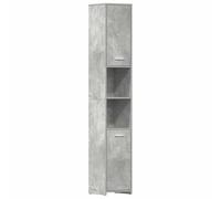 Eleganz Armoire de salle de bain, gris béton, 30 x 30 x 183,5 cm, en matériau dérivé du bois, moderne, avec beaucoup d'espace de rangement pour serviettes et produits de toilette, peu encombrante et