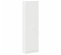 Eleganz Armoire en bois avec étagère - Peu encombrante et stable - Idéale pour chambre à coucher ou couloir - Blanc - 55 x 25 x 189 cm