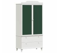 Eleganz Armoire en bois - Tableau noir blanc avec porte - 90 x 45 x 180 cm - Armoire moderne pour chambre à coucher et chambre d'enfant - Peu encombrante et élégante