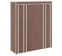 Eleganz Armoire en tissu non tissé avec compartiments et barres - 45 × 150 × 176 cm - Marron - Armoire en tissu pratique pour les vêtements, idéale pour les petits espaces et les appartements