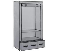Eleganz Armoire grise 87 x 49 x 159 cm en non-tissé - Armoire en tissu peu encombrante pour les petits espaces, durable et facile à assembler