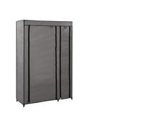 Eleganz Armoire pliante grise 110 x 45 x 175 cm - Penderie avec housse en tissu non-tissé et tube en acier, peu encombrante et durable pour les petits appartements