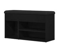 Eleganz Banc à chaussures avec espace de rangement - Tabouret de coiffeuse en bois 80 x 30 x 45 cm - Peu encombrant et stable pour couloir, chambre ou salon - Solution de rangement pratique