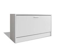 Eleganz Banc à chaussures, blanc, 80 x 24 x 45 cm, en MDF et bois dérivé du bois, étagère à chaussures stable pour couloir, entrée ou penderie, peu encombrant et durable