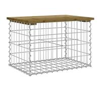 Eleganz Banc de jardin en gabion avec surface en bois de pin - Imprégné en autoclave, durable et résistant aux intempéries - Banc parfait pour le jardin, la terrasse ou le balcon - Assise de jardin