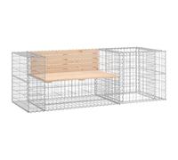 Eleganz Banc de jardin en pin massif - Siège de jardin naturel avec gabions - Pin non traité pour une durabilité et un charme rustique dans le jardin