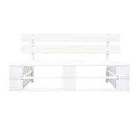 Eleganz Banc d'extérieur en pin imprégné - Banc en palettes blanc pour jardin, terrasse ou balcon - Durable et résistant aux intempéries - Assise confortable en plein air