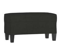 Eleganz Banc en tissu et contreplaqué - 70 x 35 x 41 cm - Noir - Banc moderne pour salon, couloir ou chambre à coucher - 100 % polyester - Durable et élégant