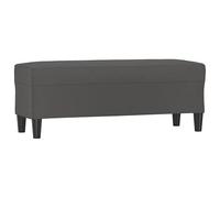 Eleganz Banc gris 100 x 35 x 41 cm en cuir synthétique - Banc moderne pour salon, couloir ou chambre à coucher - Durable et facile d'entretien avec cadre en bois - Idéal pour les petits espaces