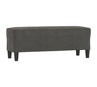 Eleganz Banc gris foncé 100 x 35 x 41 cm - Housse en velours et contreplaqué - Design moderne pour salon et couloir - Confortable et durable