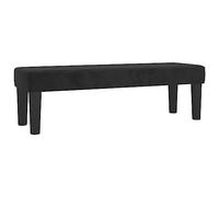 Eleganz Banc noir 100 x 30 x 30 cm en velours - Banc moderne en velours et contreplaqué, idéal pour le salon ou le couloir, peu encombrant et élégant