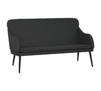 Eleganz Banc noir 110 x 76 x 80 cm en cuir synthétique - Banc moderne pour salon, couloir ou chambre à coucher - Cuir synthétique durable, métal et contreplaqué - Idéal pour les petits espaces