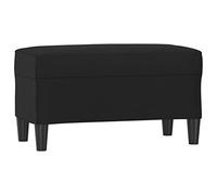 Eleganz Banc noir 70 x 35 x 41 cm en cuir synthétique - Tabouret moderne pour salon, couloir ou chambre à coucher - Contreplaqué durable et cuir synthétique facile d'entretien - Idéal pour les petits