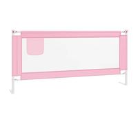 Eleganz Barrière de protection pour bébé et animal de compagnie, 200 x 25 cm, en tissu doux, pour lits, escaliers et portes, rose