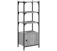 Eleganz Bibliothèque à 3 étages gris Sonoma 41 x 30 x 109,5 cm - Matériau du bois et métal - Peu encombrante et stable - Idéale pour le salon, le bureau et les petits appartements