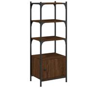 Eleganz Bibliothèque à 3 étages marron aspect chêne 41 x 30 x 109,5 cm - Matériau du bois et métal - Système d'étagères stables pour salon, bureau ou chambre d'enfant - Peu encombrante et durable