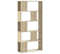 Eleganz Bibliothèque à 5 étagères en bois de chêne Sonoma, 80,5 x 23,5 x 162,5 cm, parfaite pour le salon, le bureau ou la chambre d'enfant, système d'étagères stable pour plus d'ordre et de style