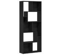 Eleganz Bibliothèque aspect chêne noir, 67 x 24 x 161 cm, système d'étagères peu encombrantes pour salon et bureau, solution de rangement stable et durable