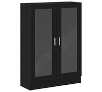 Eleganz Bibliothèque, aspect chêne, noire, 82,5 x 30,5 x 115 cm, système d'étagères en bois pour salon et bureau, élégante et durable