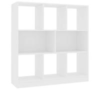 Eleganz Bibliothèque blanche 97,5 × 29,5 × 100 cm en matériau dérivé du bois - Système d'étagères modernes pour salon et bureau - Bibliothèque stable en matériau dérivé du bois - Peu encombrante et