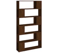 Eleganz Bibliothèque en bois aspect chêne, 100 x 24 x 188 cm, séparateur de pièce pour salon, bureau ou chambre à coucher, système d'étagères stable pour plus d'ordre et d'espace de rangement