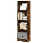 Eleganz Bibliothèque en chêne fumé 40 x 24 x 143 cm en matériau dérivé du bois - Système d'étagères modernes pour salon et bureau - Élégante et peu encombrante
