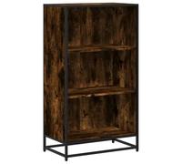 Eleganz Bibliothèque en chêne fumé, 60 x 35 x 107,5 cm, en matériau dérivé du bois et métal, système d'étagères moderne pour salon et bureau, solution de rangement stable pour livres et décoration