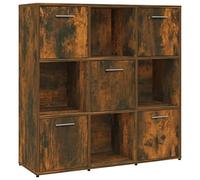 Eleganz Bibliothèque en chêne fumé 90 x 30 x 90 cm | Système d'étagères en bois | Peu encombrant et stable | Idéal pour le salon, le bureau | Design moderne pour plus d'ordre