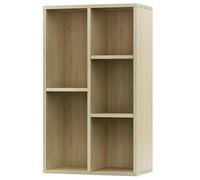 Eleganz Bibliothèque en chêne Sonoma 50 x 25 x 80 cm en matériau dérivé du bois - Système d'étagères pour salon, chambre à coucher | Buffet stable avec une grande capacité de charge, peu encombrante