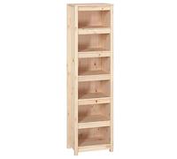 Eleganz Bibliothèque en pin massif 50 x 35 x 183 cm - Naturel et durable pour le salon, le bureau ou la chambre d'enfant - Bois non traité pour une décoration élégante de la pièce