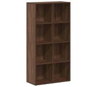 Eleganz Bibliothèque marron chêne 66 × 30 × 130 cm | Système d'étagères en bois | Buffet élégant pour salon et couloir | Peu encombrante et durable